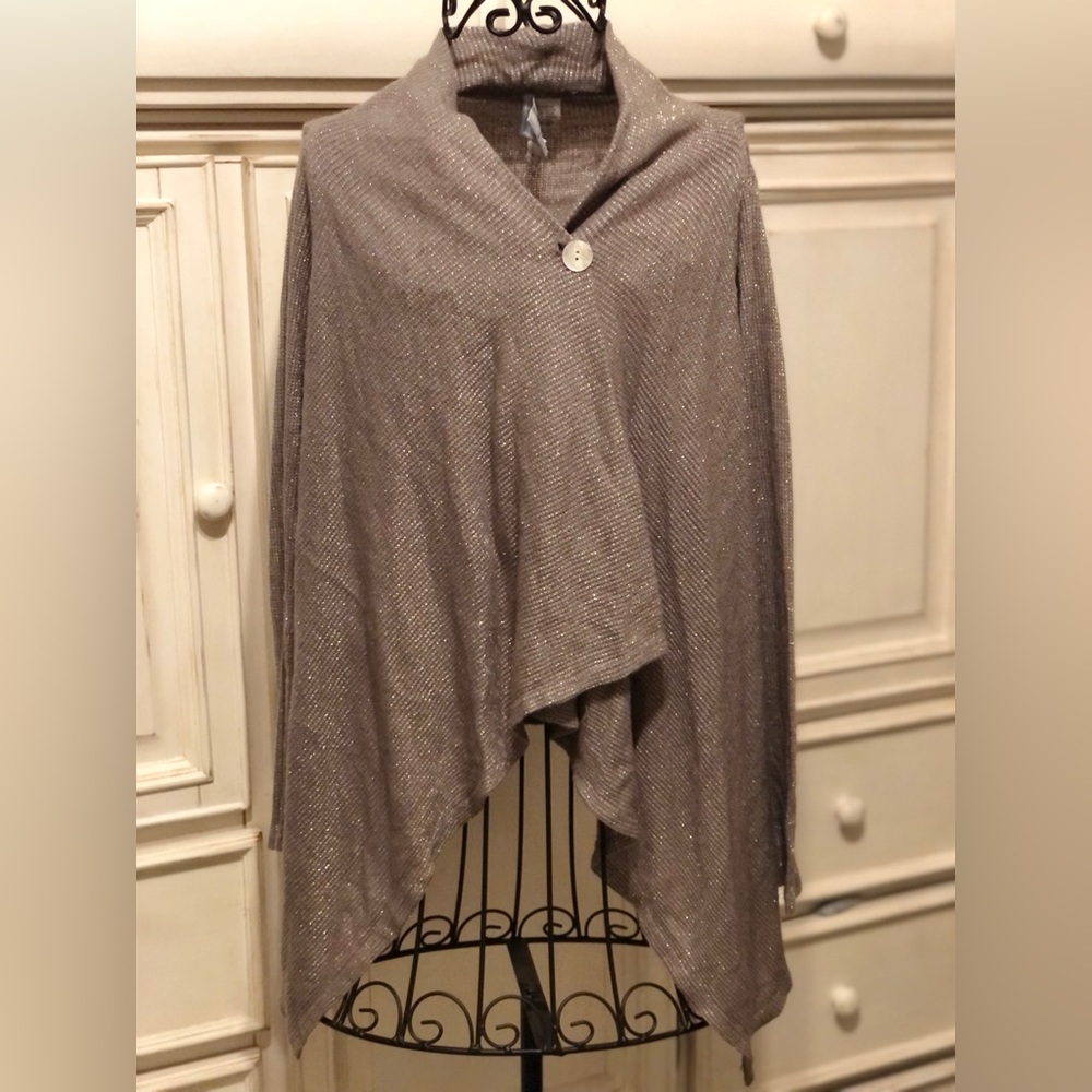 Sunday Grey/Silver Button Cardigan